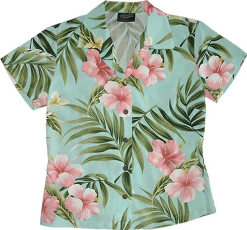RJC Womens Pale Hibiscus Orchid Fitted Blouse